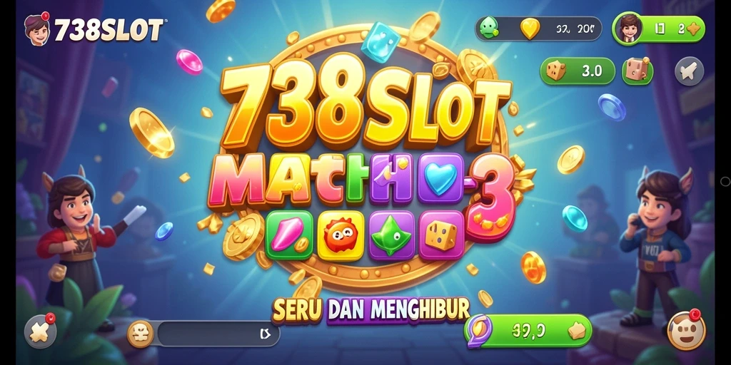 Tangkapan layar gameplay 738SLOT yang penuh warna dan menarik.