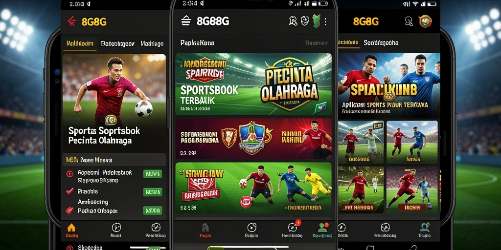 Tampilan menarik dari aplikasi Sportsbook 8G8G saat bertaruh.