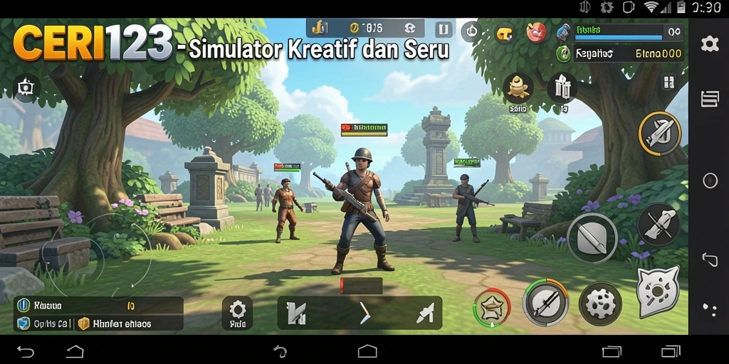 Tampilan gameplay yang menarik dalam CERI123, menunjang pengalaman simulasi.
