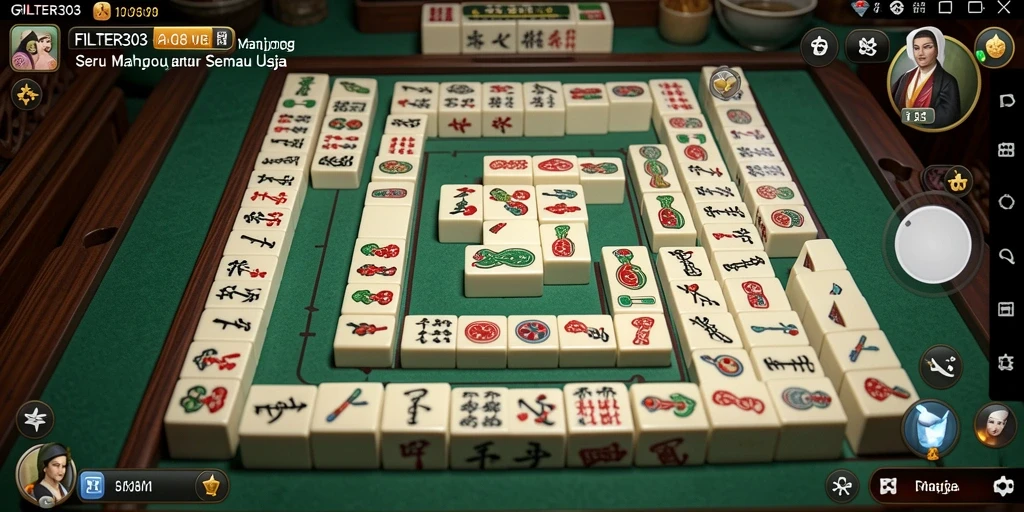 Screenshot utama FILTER303 menampilkan gameplay Mahjong yang seru dan menyenangkan.