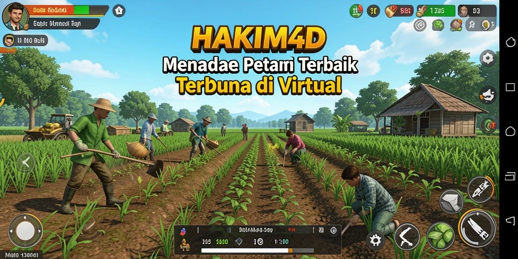 Gambaran menarik gameplay HAKIM4D dengan aktivitas bertani.