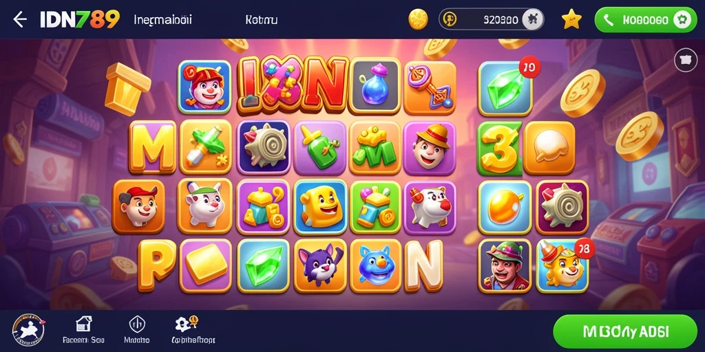 Tangkapan layar gameplay IDN789 yang menarik dalam kategori Match-3.