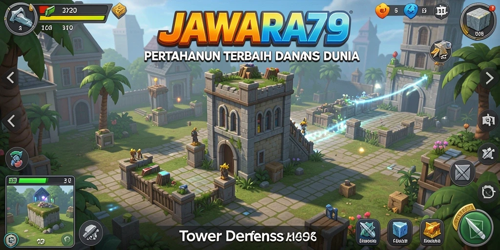 Tampilan gameplay menegangkan di JAWARA79 dengan strategi Tower Defense.