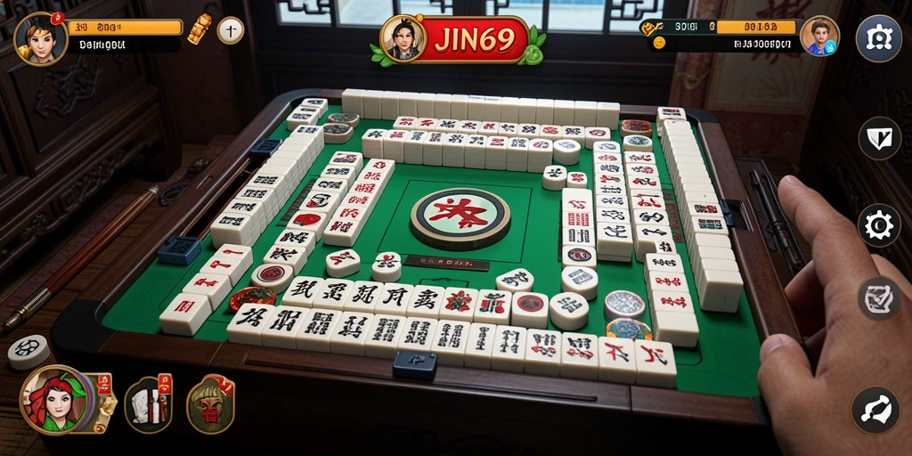 Tampilan menarik gameplay Mahjong dalam JIN69.
