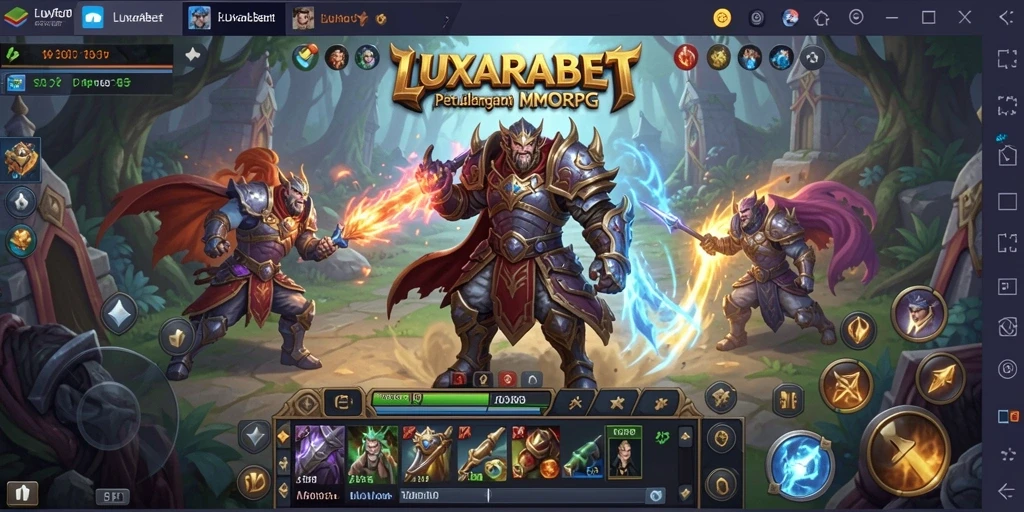 Screenshot gameplay <strong>LUXARABET</strong> menampilkan petualangan memukau di dunia MMORPG.