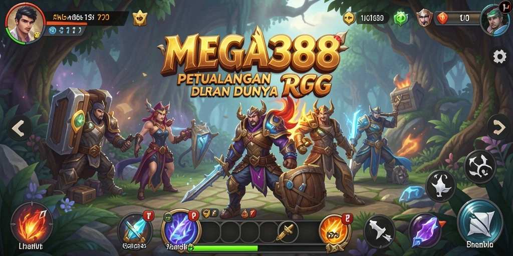 Gameplay MEGA388 menampilkan pertarungan seru dan pemandangan indah.