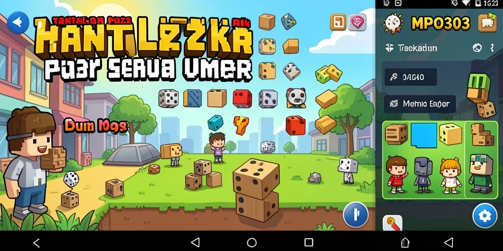 Screenshot MPO303 menampilkan gameplay Puzzle yang menantang dan penuh warna.