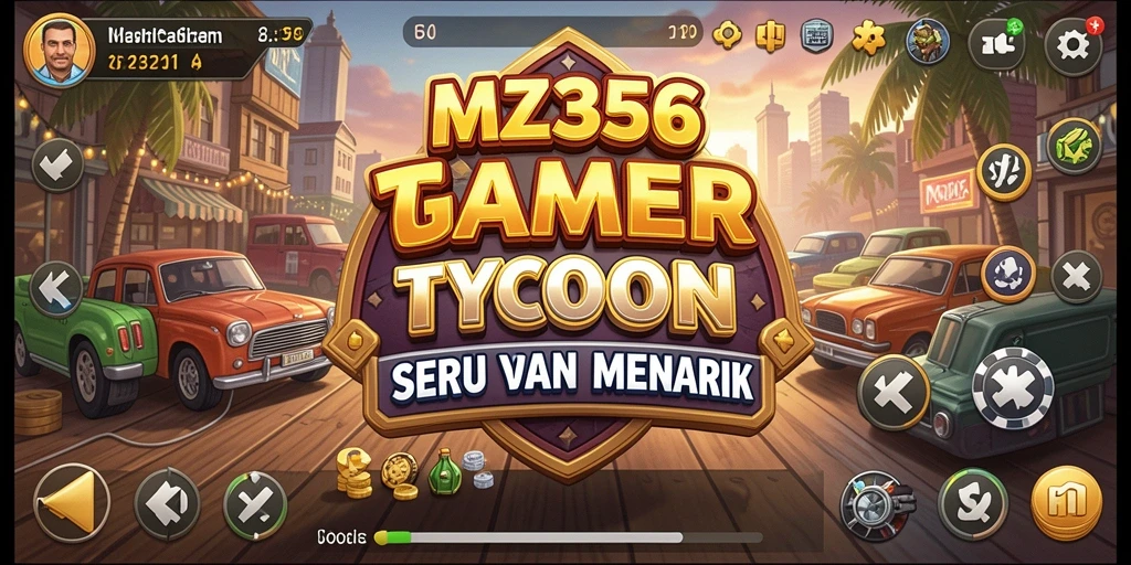 Tangkapan layar menunjukkan gameplay seru MZ356 dalam pengelolaan bisnis Tycoon.