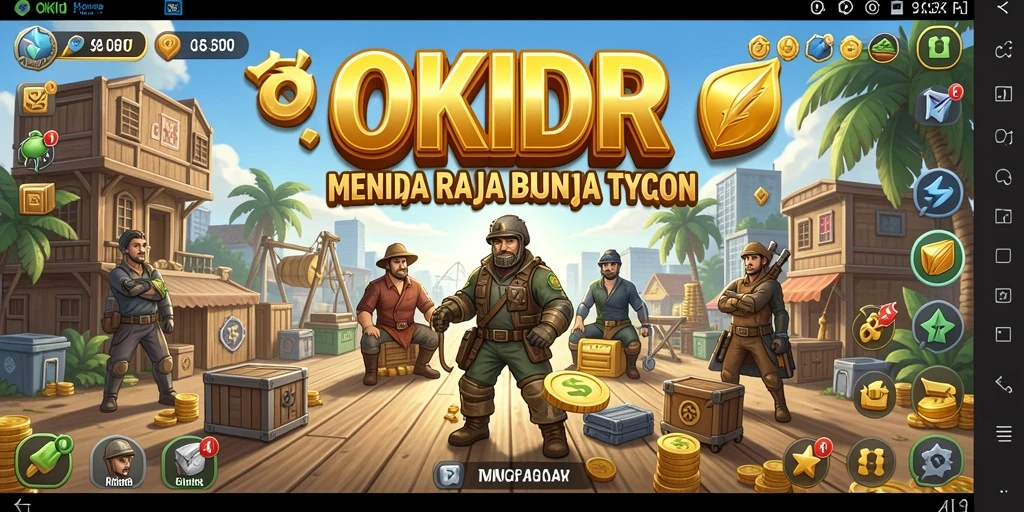 Gameplay OKIDR yang menampilkan pengelolaan bisnis yang seru.