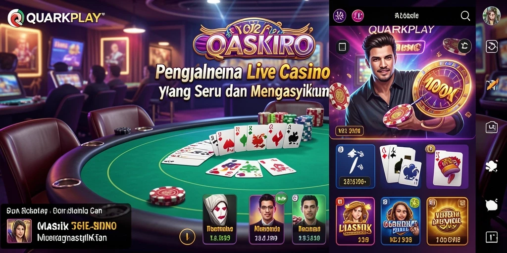 Tampilan gameplay Live Casino yang mengasyikkan di QUARKPLAY.