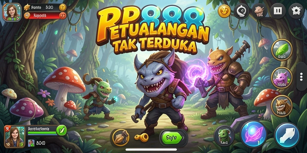 Tangkapan layar utama <strong>RP888</strong> menampilkan aksi petualangan yang menegangkan.