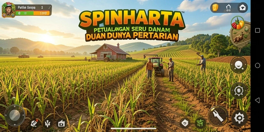 Momen seru memanen hasil pertanian dalam SPINHARTA.