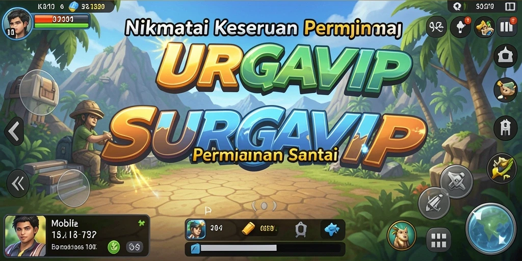 Tampilan menyeronokkan gameplay SURGAVIP yang penuh warna.