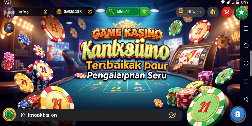 Screenshot V21 menampilkan gameplay seru di kasino digital.