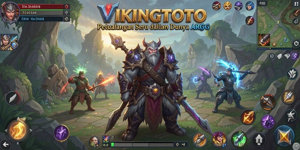 Screenshot VIKINGTOTO menunjukkan pertarungan seru di dunia Viking.